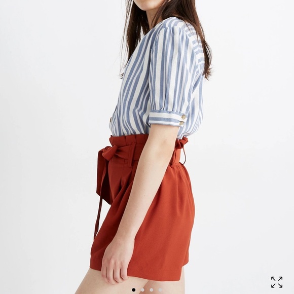 Madewell Drapey Paperbag‎ Shorts 14 - Picture 3 of 8